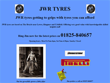 Tablet Screenshot of jwrtyres.co.uk